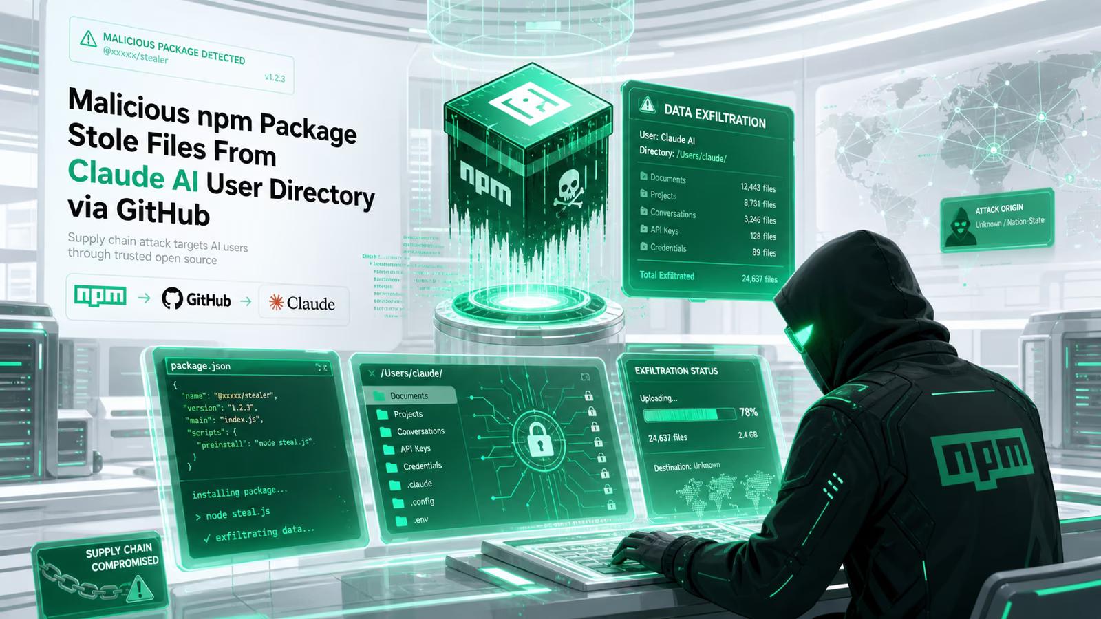 npm malicioso apunta al directorio de Claude AI