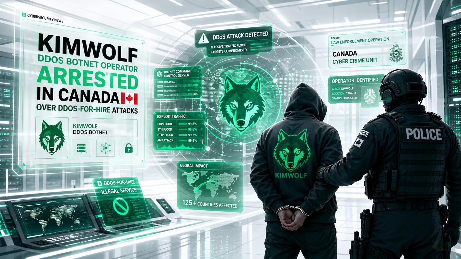 Detenido operador de Kimwolf: botnet DDoS-for-hire desde Canadá